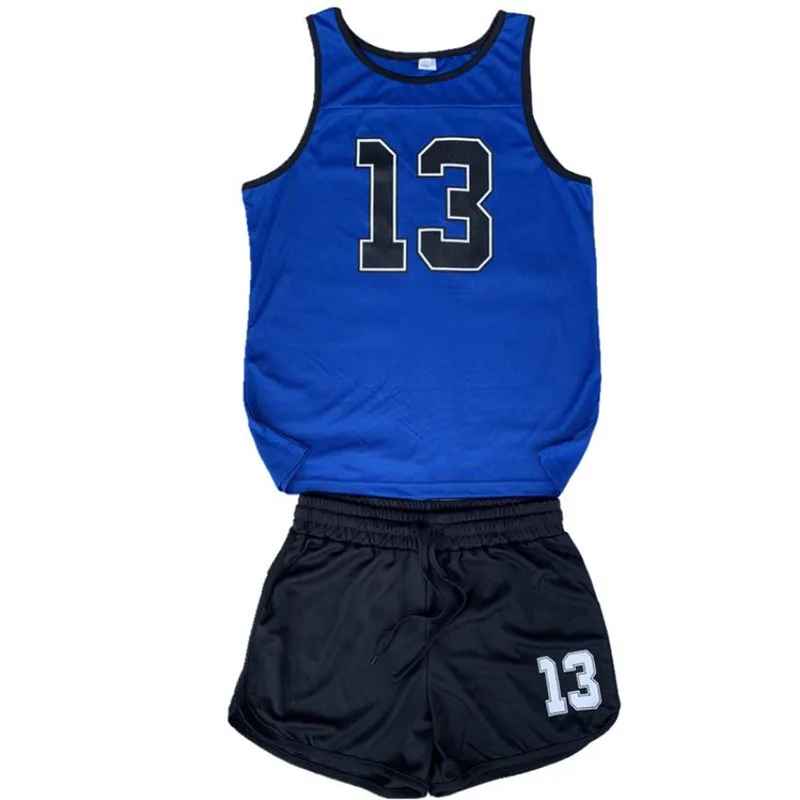 GITF мужские спортивные костюмы быстросохнущие бегущие наборы мужчин спортивный костюм для бега баскетбольные тренировочные спортивные костюмы жилет для бега+ шорты мужские наборы - Цвет: blue with black