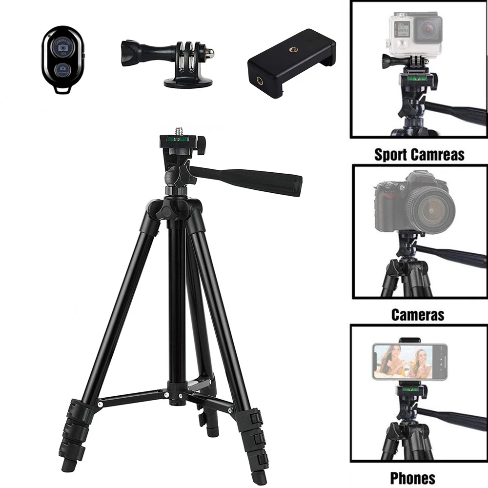 Camera Tripod Stand For Phone with remote control holder stand cam dslr mount for gopro action