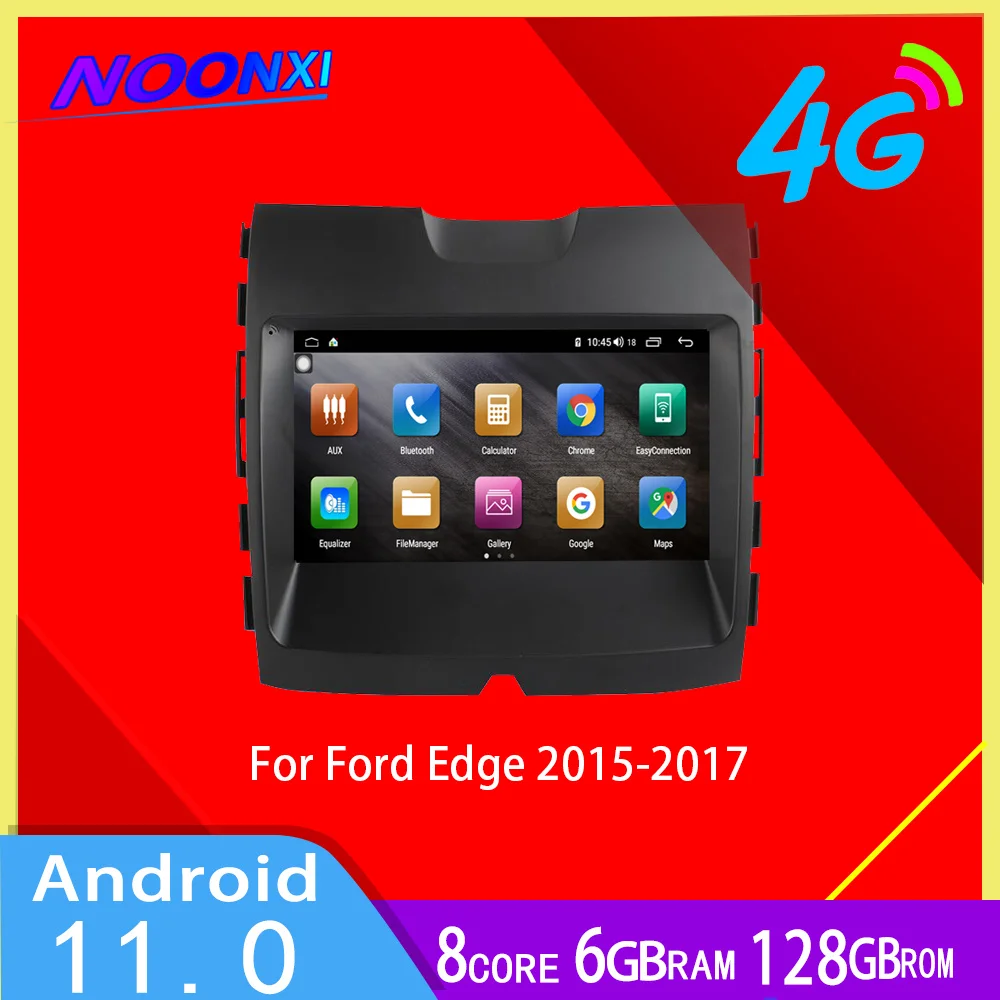 

2 Din 6 + 128 ГБ Android 11 для Ford Edge 2015-2017, автомобильный DVD GPS-навигатор, автомобильное радио, стерео, мультимедийный плеер, головное устройство
