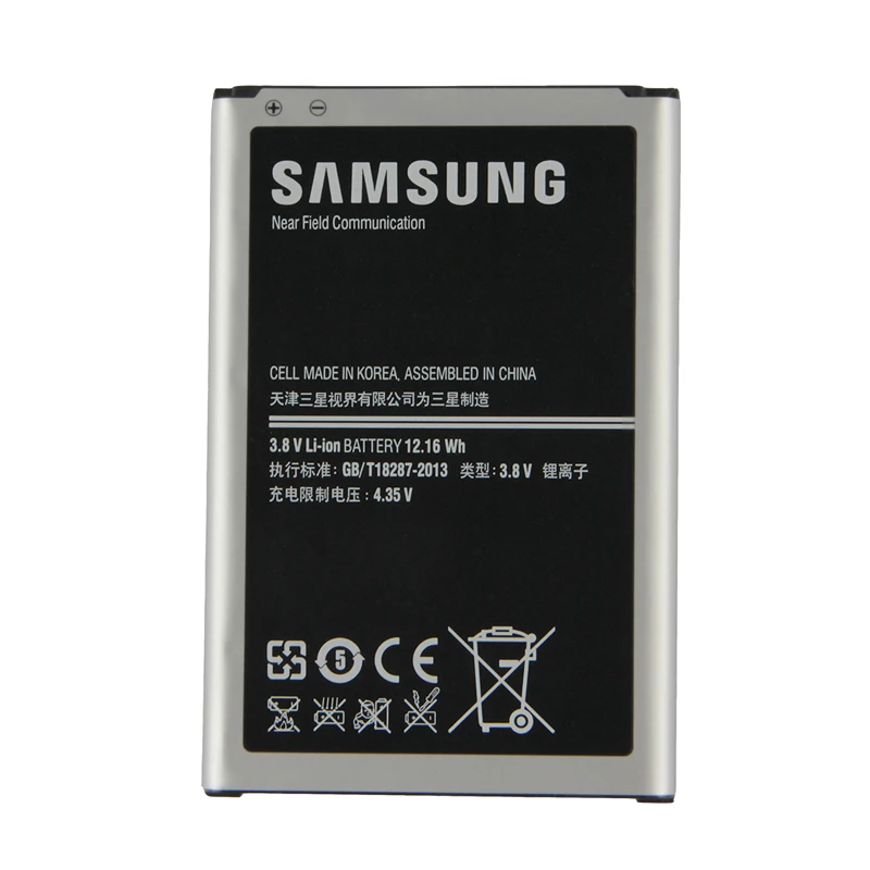 Оригинальная батарея samsung высокого качества B800BC для samsung GALAXY NOTE 3 N9008 N9002 N9005 N900 N9009 N9006 B800BE NFC 3200mAh