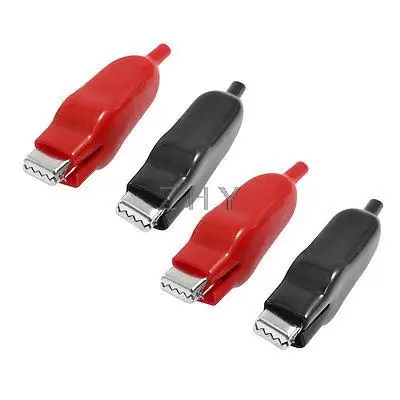 

6 Pcs Plastic Boot Test Lead Battery Alligator Clips Clamps 80mm