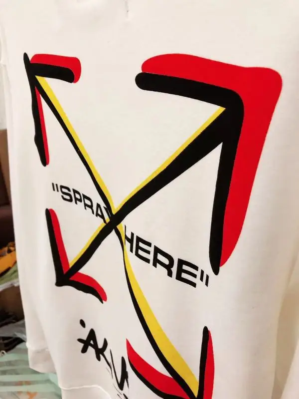 Off-White 19FW Новая мужская домашняя кофта с круглым горлом