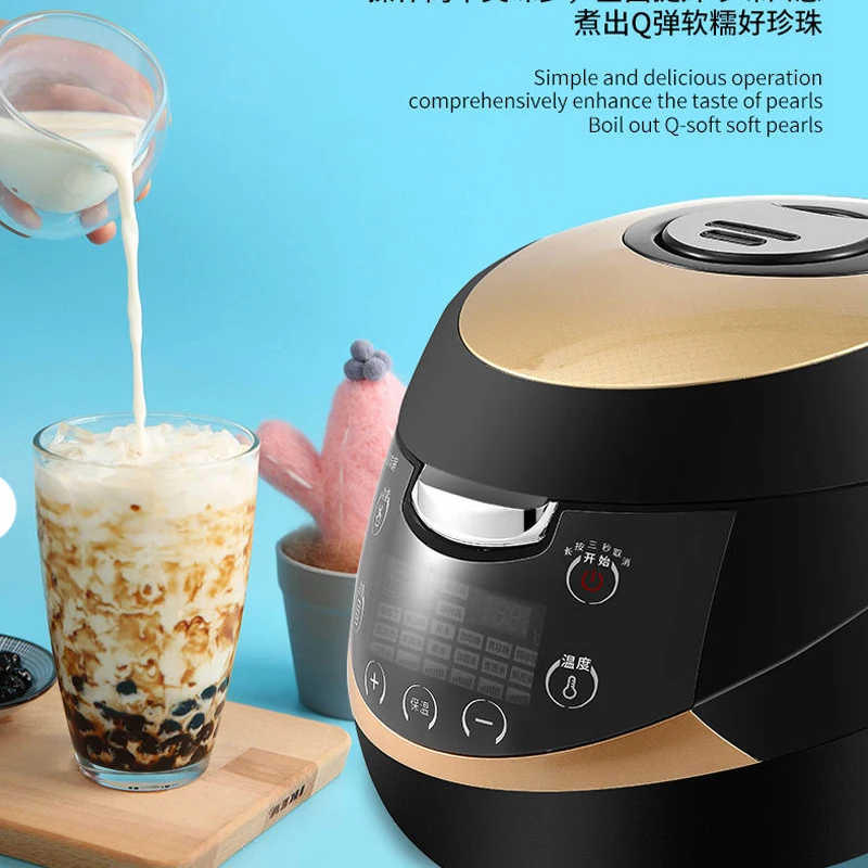Milk tea shop electric pot tapioca Pearls balls cooker Boiling Sago/taro ball Cooking pot machine ntelligent Non-stick pan 5L 3