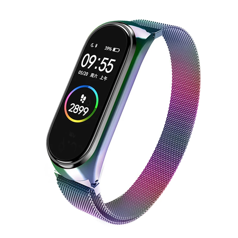 Strap For Xiaomi Mi Band 6 5 4 3 Wrist Metal Bracelet Stainless Steel MIband Replacement Watchband bands | Наручные часы