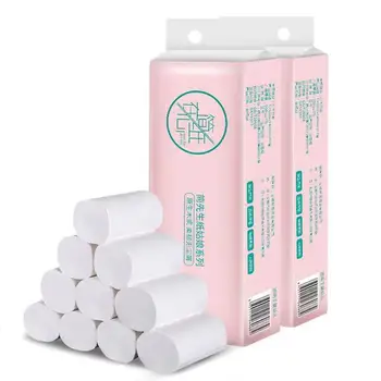 

1 Pack/12 Rolls Roll Paper Endurable Household Functional without Core Classic Toilet Paper for Family Office Home