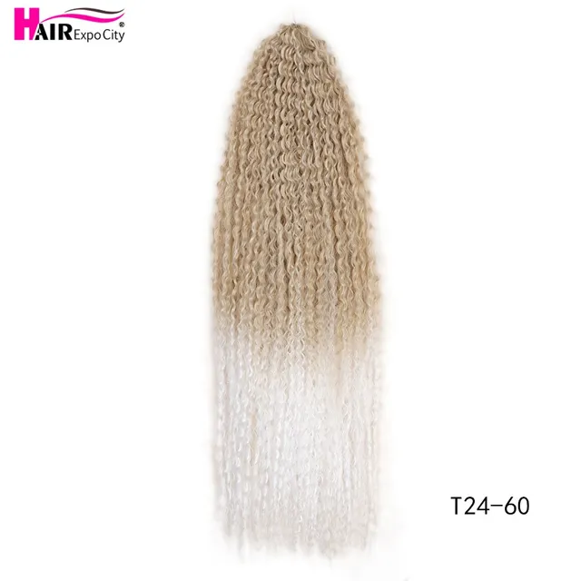 20-28 Inch Afro Kinky Curly Crochet Braids Hair Ombre Braiding Hair Extensions Marly Hair For Women Brown 613 Hair Expo City T24-60