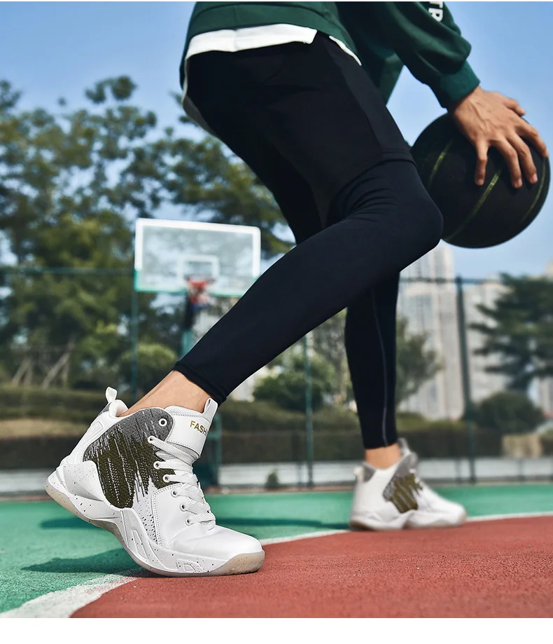 Баскетбольная спортивная обувь для мужчин, профессиональные тренировочные кроссовки, высокие баскетбольные ботинки, мужские кроссовки, черный золотой спортзал, мужские ботинки