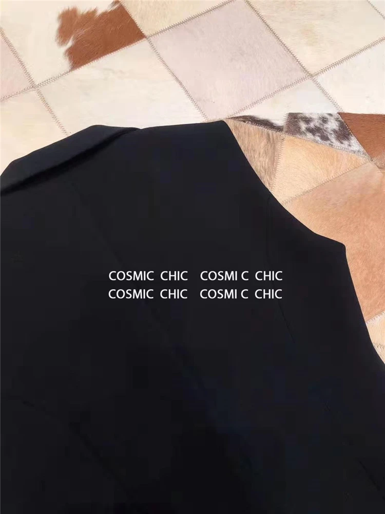 Comicchic женское офисное осенне-зимнее платье Doule Button Blazers короткие платья без рукавов модное платье-жилет Vestidos