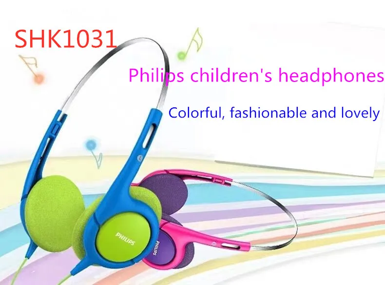 Оригинальные детские Наушники Philips Shk1031/00, безопасные для здоровья и окружающей среды, Молодежные наушники