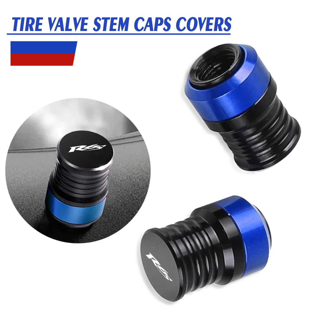 

R6S LOGO Motorcycles Accessories CNC Wheel Tire Valve Stem Caps Airtight Covers Universal For YAMAHA YZF R6 R6S R6 S All years