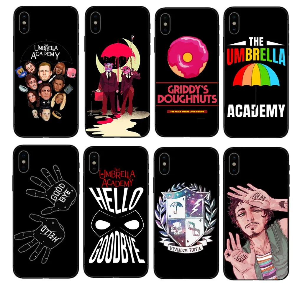Umbrella Academy ТПУ Мягкий матовый черный чехол для телефона подходит iPhone11 11Pro Max X XR XS 8