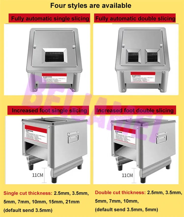 BEIJAMEI коммерческая машина для нарезки мяса вертикальный тип Мясорубка электрическая машина для резки мяса 850 Вт съемное лезвие