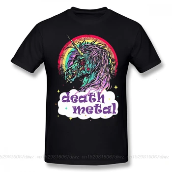 

one yona Zombie T Shirt Zombie Unicorn Metal T-Shirt Funny 100 Cotton Tee Shirt Fashion Big Graphic Men Short-Sleeve Tshirt