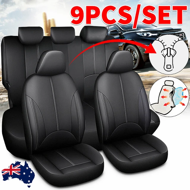 Leather Car Seat Covers- Automotive Seat Cover Cushions Universal Fit for  Most Sedan, SUV, Pick-up, Waterproof Cooling Auto Interior Accessories