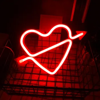 

LED Decorative Heart-shaped Neon Light Modeling Lamp Decoration Neon Light Home Decoration Wall Lamp Bedroom Decoration Night