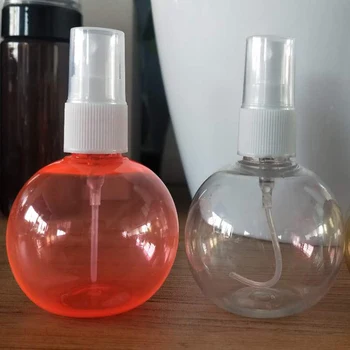 

MUB-90ml PET Spherical Spray Bottle for Perfume Refillable Plastic Bottle Alcohol Disinfection Container Atomizer Perfume Bottle