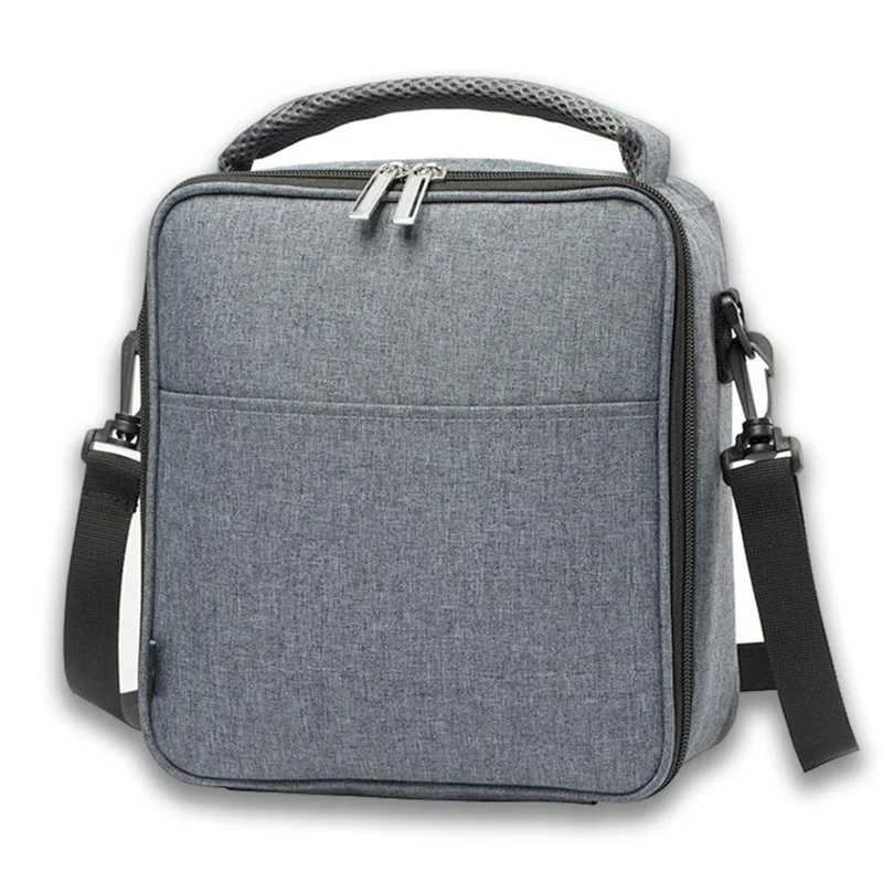 Heopono Fitness Polyester Aluminum Zippered font b Cooler b font Box Fashion Nice Design Crossbody Thermal