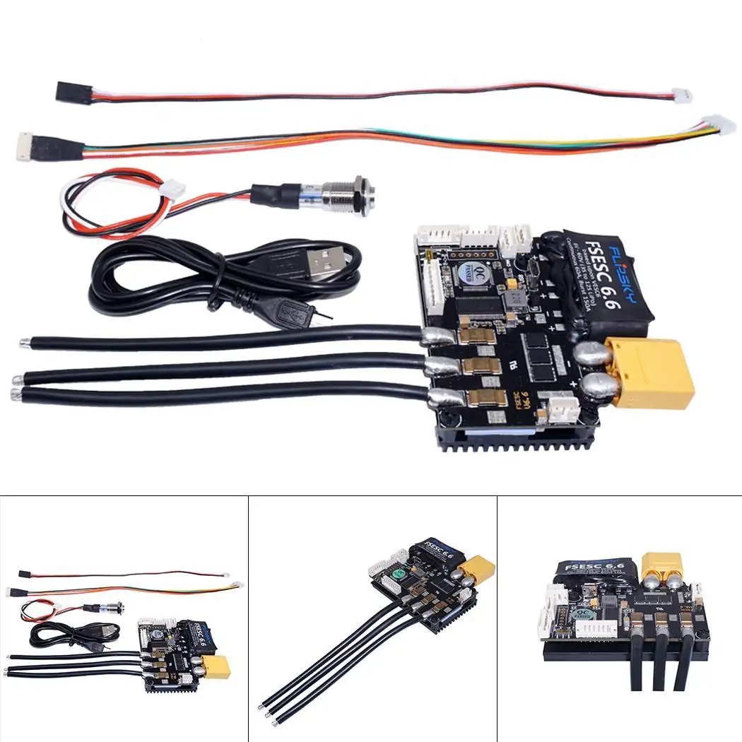 

Durable FSECS6.6 With Heatsink For Electric DC, BLDC, FOC (sinusoidal) Skateboards + V ABI, HALL, AS5047