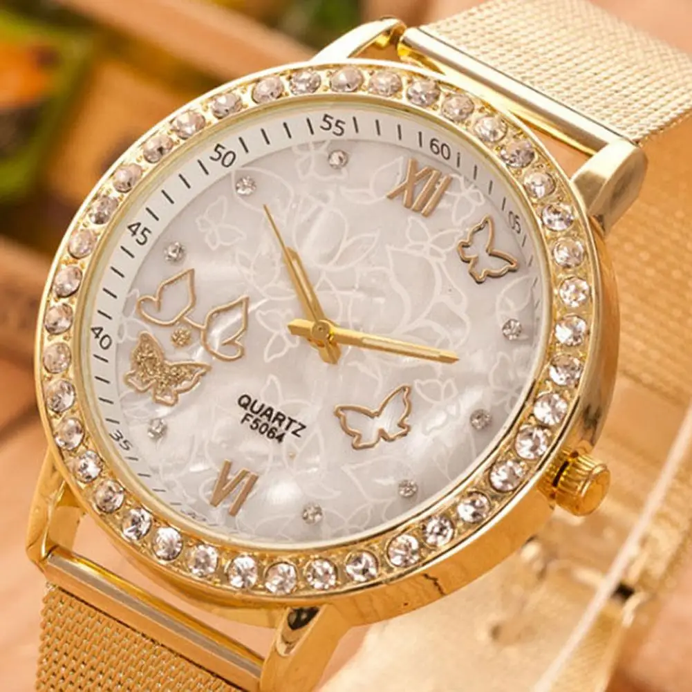 Relojes Olevs De Cuarzo Con Diamantes Inoxidables Para Mujer Fondo