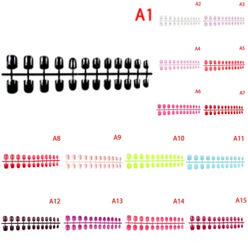 

31 Color 24pcs Short False Nails Fake Nails ABS Artificial Finger Tips Press On Short Round Nail Art Decorations Made up