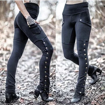 

Medieval Renaissance Summer Women Gothic Steampunk Trouser Pants Cosplay Costume Pants IK88