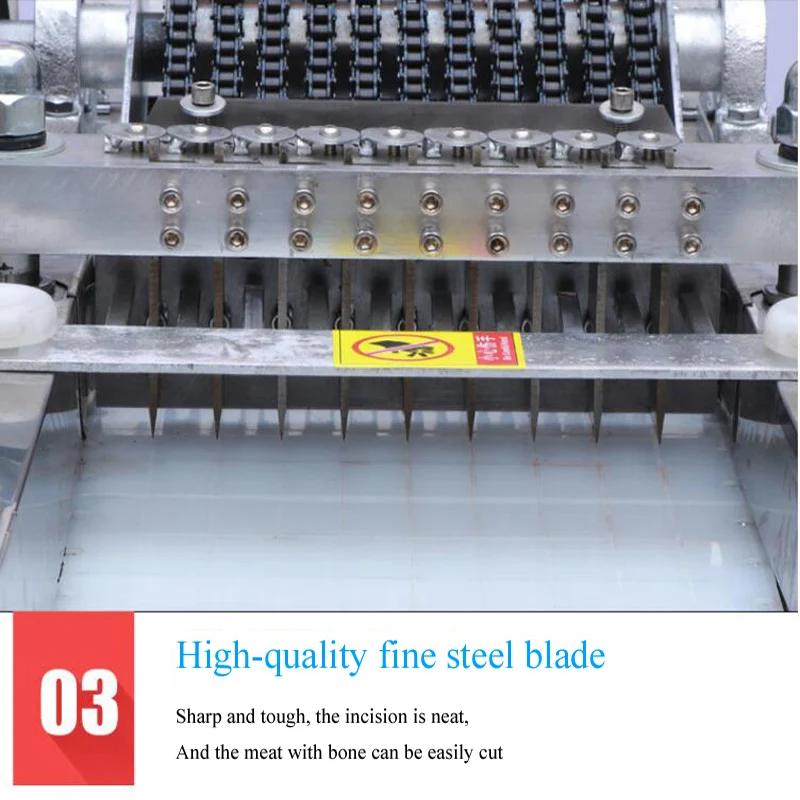 Commercial Chicken Nugget Cutter Machine Fish Meat Bone Cube Cutting Slicing Dicing Machine 6