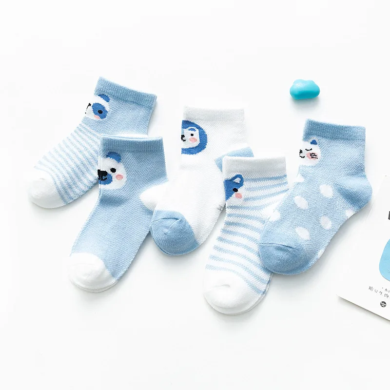 5Pairs Infant Baby Socks for Girls Toddler Cotton Mesh Cute Carrot Newborn Summer Non Slip Boy Fashion Girl Stuff | Детская одежда и