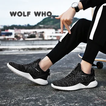 

Hot Sale Men's Shoes 2020 Lace Up Mens Sneakers Mesh Plus Size Comfort Shoes Man Designer Black Men Sneakers Lightweight BA29