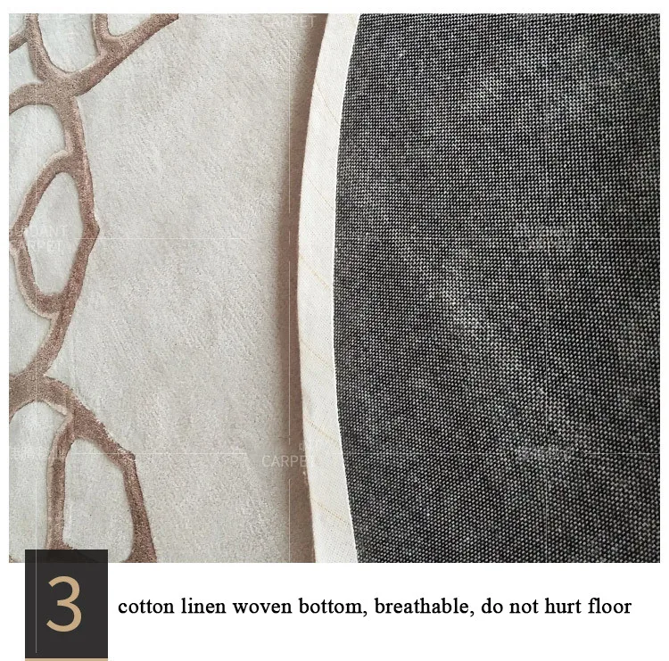Круглые ковры из шерсти в скандинавском стиле для гостиной, Толщина 15 мм, круглые коврики для спальни, мягкие коврики для чайного стола