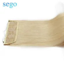 SEGO, 16-24 дюйма, 90 г-120 г, прямые накладные человеческие волосы, шиньон, рыбная линия, невидимая проволока, не Реми, натуральные волосы