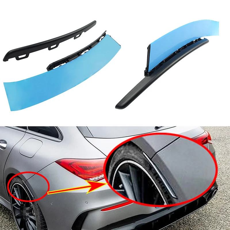 Carbon Fiber Rear Bumper Fender Flare Extension Wheel Eyebrow Lip For Mercedes W118 C118 CLA45 CLA180 CLA200 CLA250 AMG car bumper spoiler bumper lip bumper strip bumper lip decoration car rear bumper lip front bumper decoration front bumper cover bumper protector car rear bumper cover