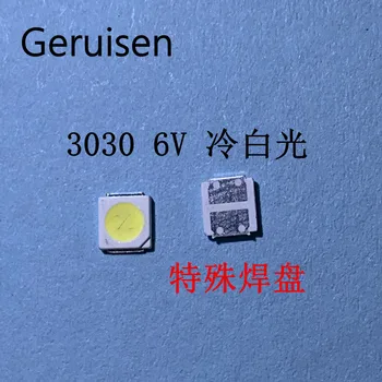 

500pcs 3030 backlight high power LED dual chip 6V JUFEI AOT cool white PT30A66 TV dedicated Cool white PT30A66 TV