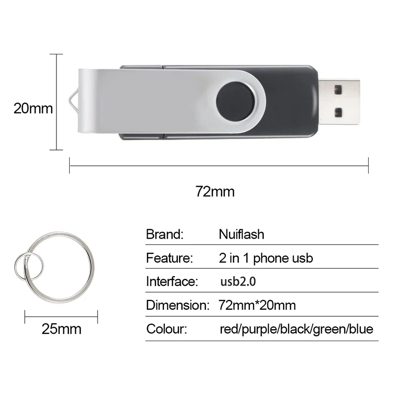 Флешка 64 Гб OTG usb флеш-накопитель 128 ГБ 16 ГБ 8 ГБ 4 ГБ USB2.0 флеш-накопитель 32 Гб OTG флэш-накопитель для смартфона 2,0 disco stick