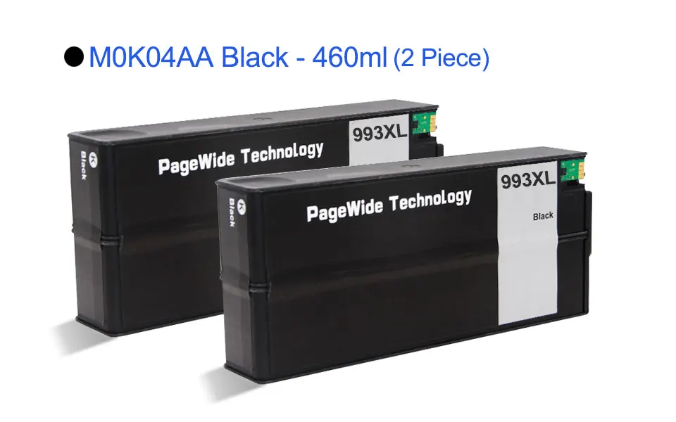 Третьи вечерние чернильные картриджи hp 993 993XL для принтера hp PageWide 755dn 774dn/s 750dn/dw 772dn/dw 777z 777zs - Цвет: 2 PCS - Black