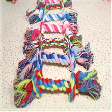 1 шт. товары для домашних животных собака щенок хлопок жевательный Узел игрушка Прочный Плетеный костяной канат 17& 20 см забавные Обучающие игрушки(случайный цвет