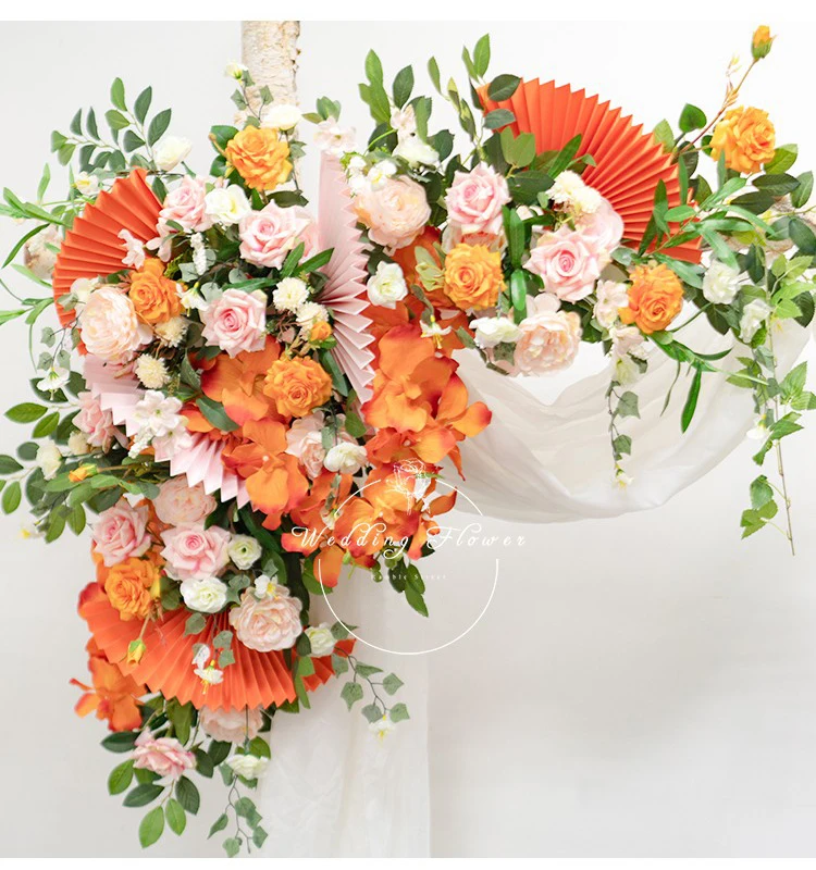 JAROWN Creative Origami Silk Flower Arch Floral Wedding Decoration Set Event Stage Background Layout Wedding Simulation Flower Decorscion Hogar (18)