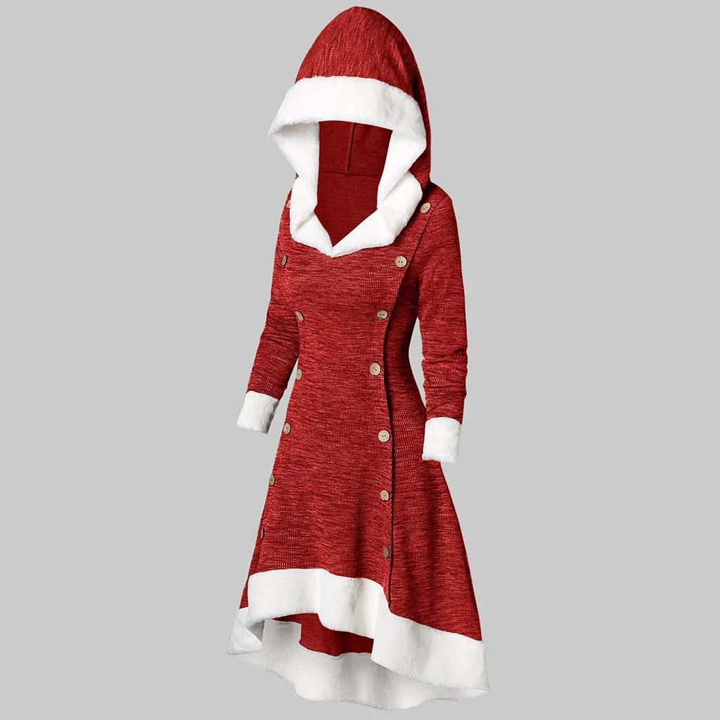 Robe hiver femme, женское платье с длинным рукавом, винтажное, на бретельках, на пуговицах, высокая низкая, миди, зимнее платье, vestidos ropa mujer