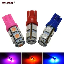 Eurs 10 pces t10 194 168 w5w 9led 5050 smd carro auto cunha lateral cauda luzes de estacionamento lâmpada 9led iluminação afastamento 9smd 12 v