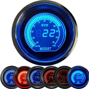 

2" 52mm Car Digital Turbo Boost Gauge PSI Water Temp Oil Temp Oil Pressure Gauge Voltmeter Tachometer rpm meter tacometro