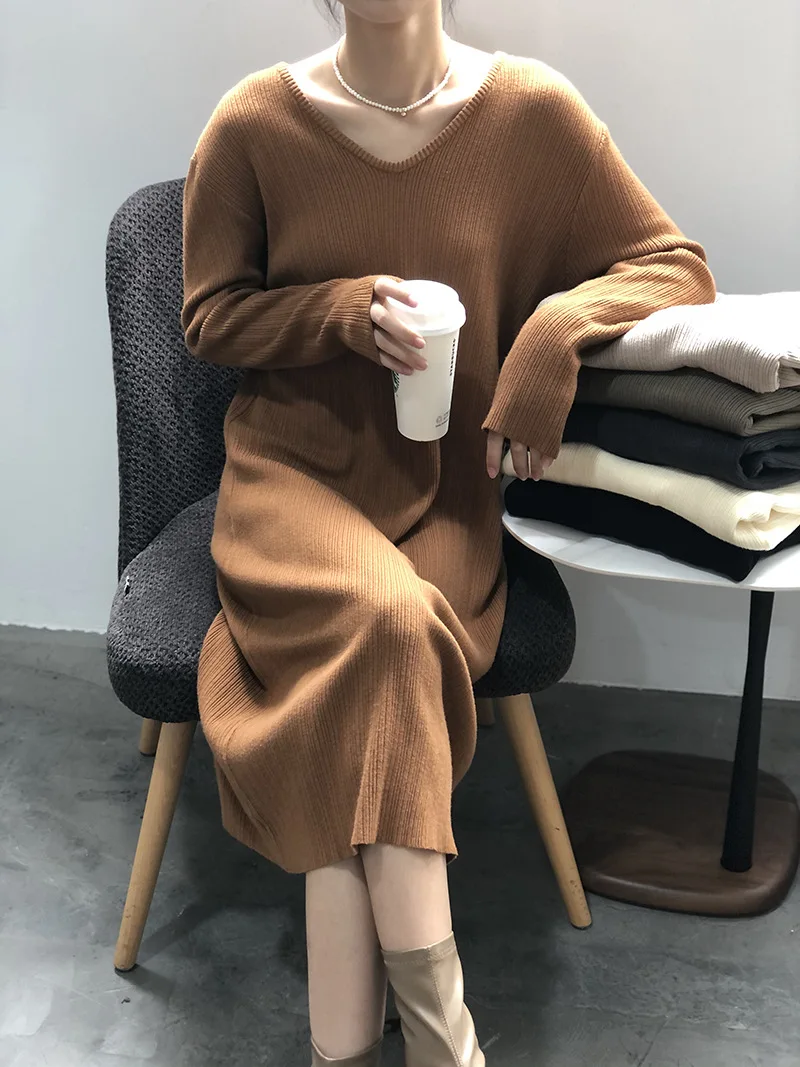 moda coreana base de cintura alta longa