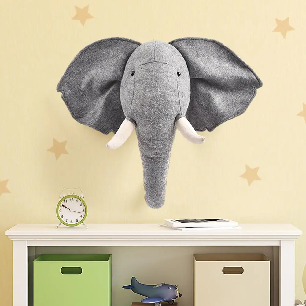 

Children's Baby Room Animal Bear Deer Elephant Wall Hanging Environmental Protection Wall Hanging Three-dimensional Decoration
