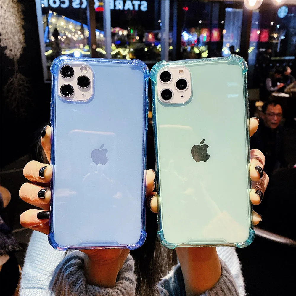 N1986N для iPhone 11 11 Pro X XR XS Max 6 6s 7 8 Plus чехол для телефона Роскошные Яркие цвета прозрачная подушка безопасности Дизайн Мягкий ТПУ для iPhone 11