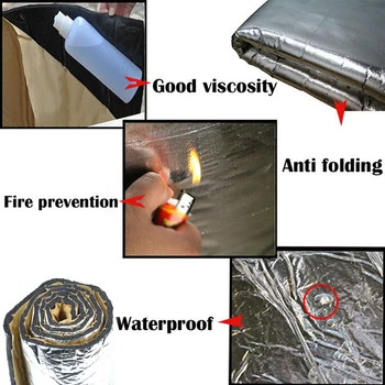 

100x40cm 5mm Car Sound Proofing Heat Deadening Vehicle Insulation Closed Cell Foam Reduce Noise Eco-friendly Perfect Decoration
