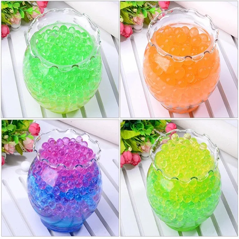 Crystal Soil Mud Hydrogel Gel Water Beads Children Toy Growing Up Water Balls Wedding Home Plant Decor Potted 50% 1000/5000pcs crystal soil mud toy crystal soil