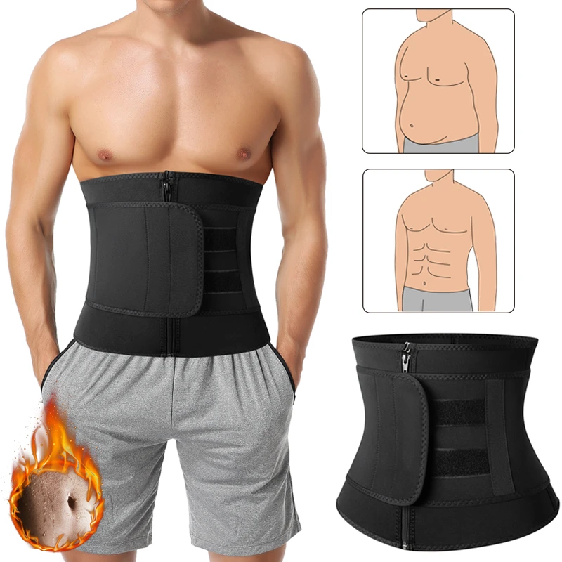 Men Sauna Trimmer Belt Workout Waist Trainer Abdomen Sweat Slimming Belt Weight Loss Shapewear Neoprene Belly Shapers Fitness Shapers Aliexpress