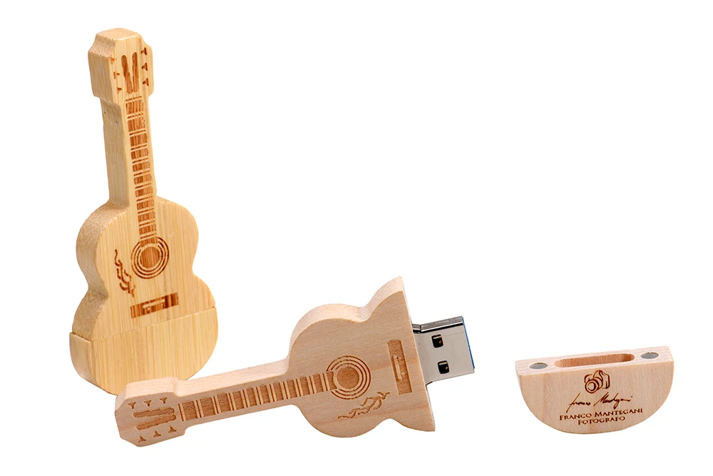 jaster guitarra usb flash drive caixa de madeira vara da memória presentes de casamento criativos pendrive logotipo personalizado livre