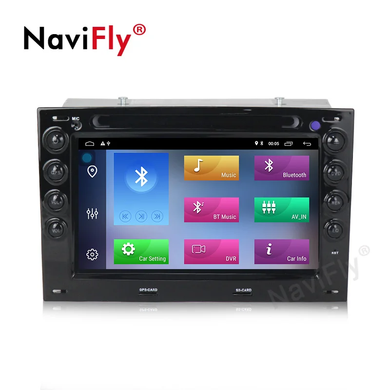 Sale NaviFly Android 9.1 car multimedia player 2+32G for Renault Megane2 2003-2010 Autoradio GPS Navigation WIFI BT 4 Core Double Din 1