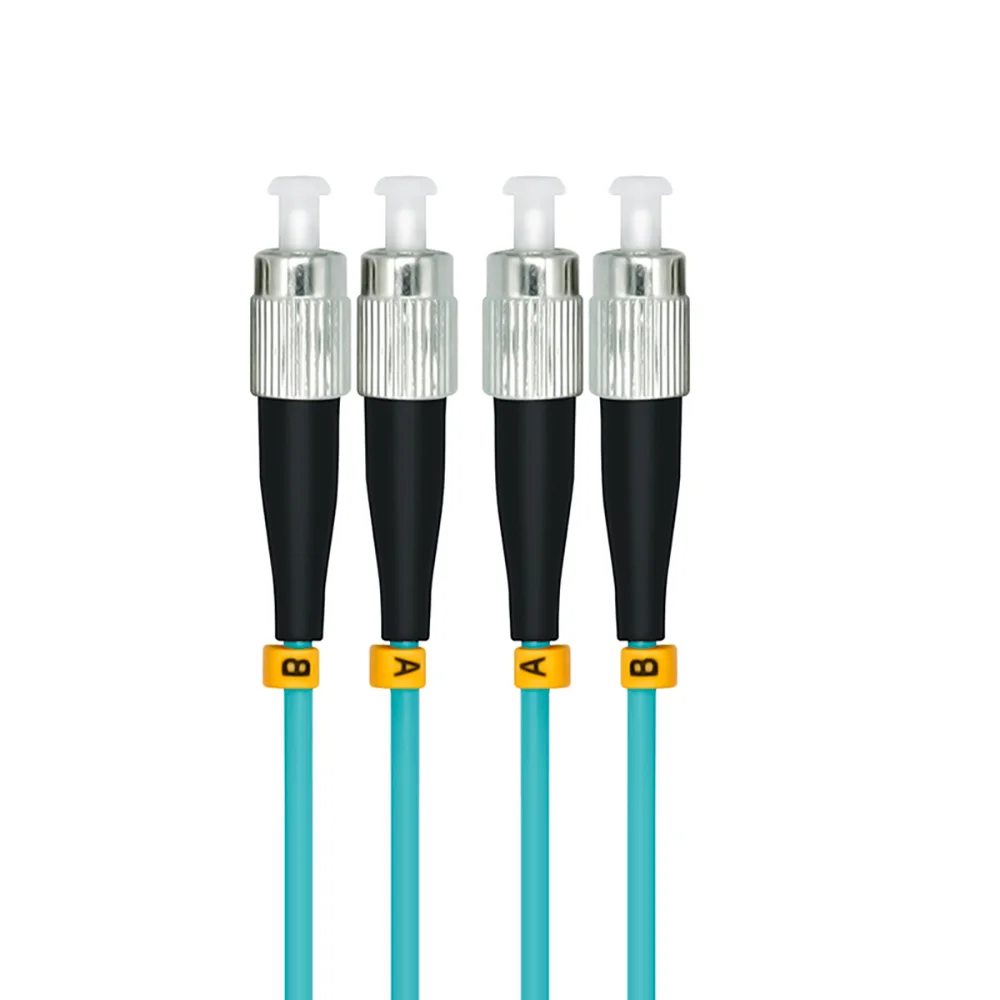 

Indoor Armored 15 Meters FC-FC Duplex 10 Gigabit 50/125 Multi-mode Fiber Optical Cable OM3 Aqua 10GB FC to FC Patch Cord Jumper