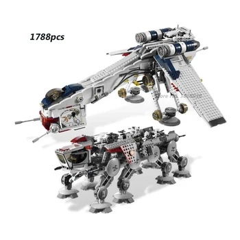 

In stock 05053 1788pcs Genuine Star plan Republic Dropship With At-ot Walker Set Building Blocks Bricks