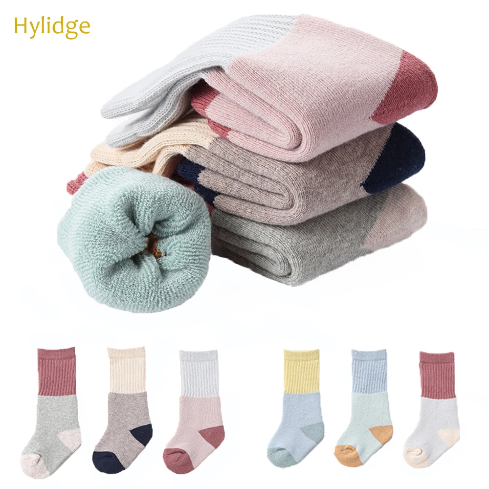 

Hylidge 0-3 Years Newborn Baby Socks Infantile Winter Warm Terry Socks Children Kids Cotton Socks Baby Girl Boys Socks 3 Pairs